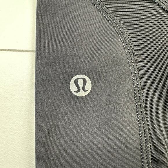 Lululemon Leggings Womens 4 Black Pace Perfect 7/8 Mesh Athletic Run Workout Gym - Picture 7 of 11